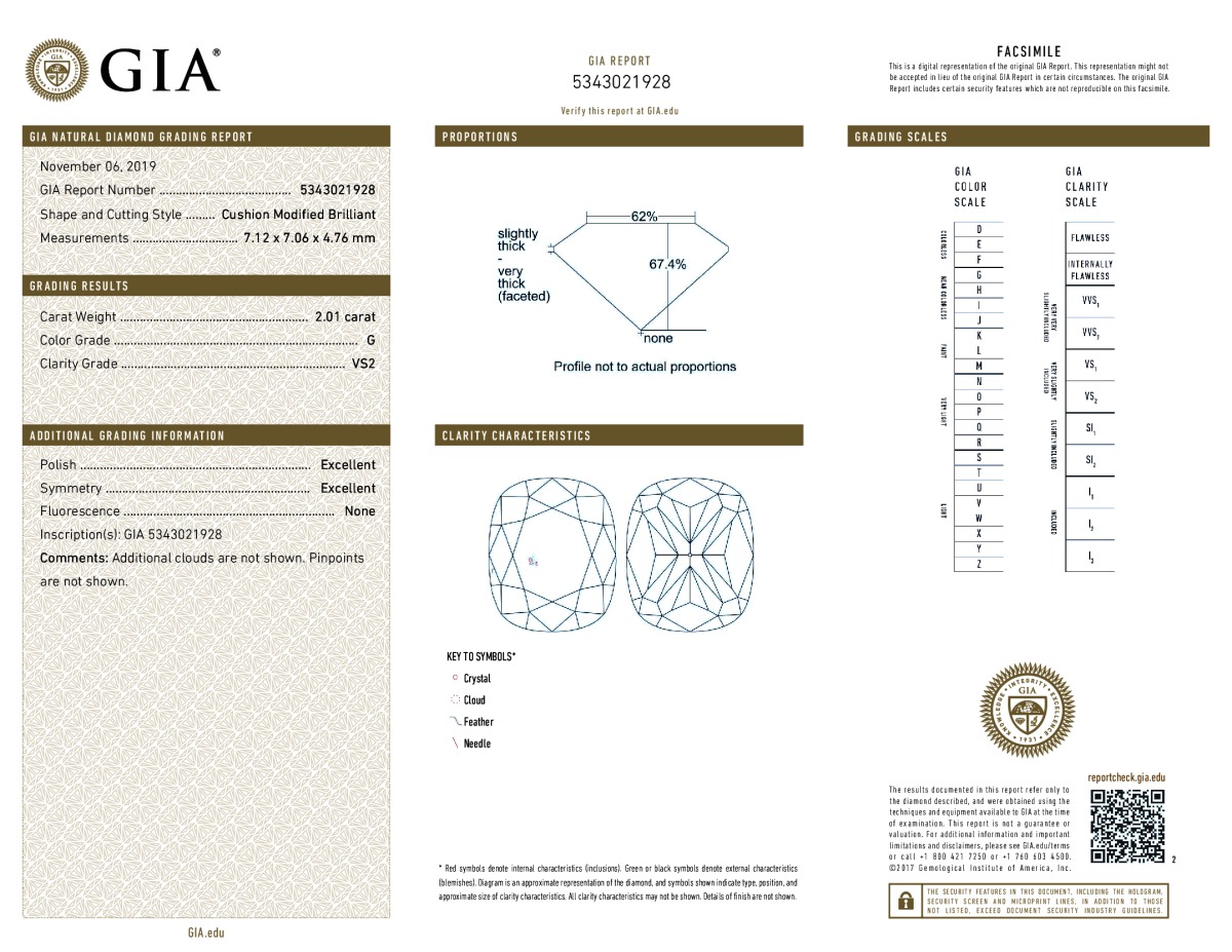 GIA diamond lab report #5343021928