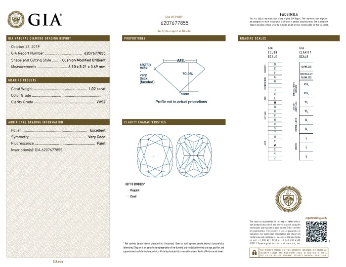 GIA diamond lab report #6207677855