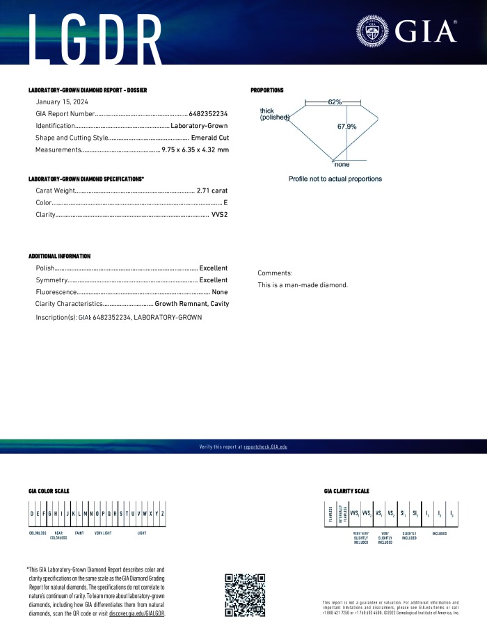 GIA diamond lab report #6482352234