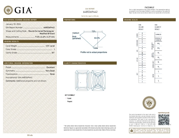 GIA diamond lab report #6485369442