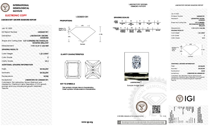 IGI diamond lab report #536201391