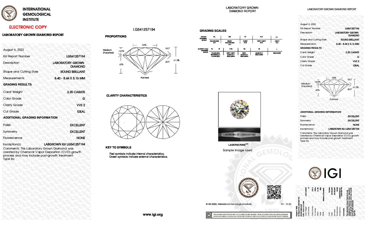 IGI diamond lab report #541257194
